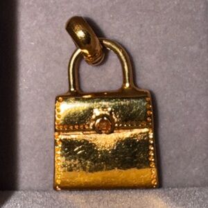 Celine Gold Handbag Charm Pendant